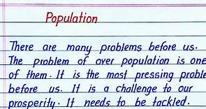 Population Essay in English | Essay on Population in English | Population Essay Writing