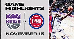 Sacramento Kings Highlights vs. Detroit Pistons