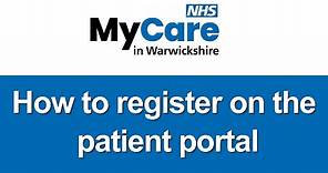 How to register on the patient portal