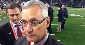 Jim Tressel before the national title game