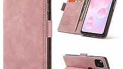 Kowauri for Google Pixel 4a 5G Case[NOT Compatible with Google Pixel 4a],Leather Wallet Case Classic Design with Card Slot and Magnetic Closure Flip Fold Case for Google Pixel 4A 5G 2020 (Pink)