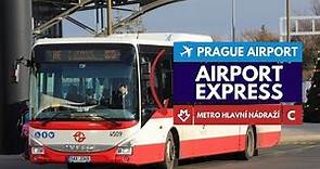 How to get from Prague's airport to the city centre Airport Express to Prague main railway station