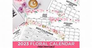Free Printable Floral Calendar 2023 - Wiki Calendar