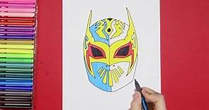 How to draw Sin Cara Mask (WWE)