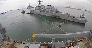 USS John S McCain Prepared Onload to MV Treasure.