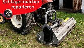 Schlägelmulcher Jansen - Antriebsriemen-Reparatur