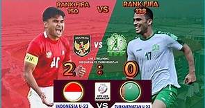 Full Match Indonesia tumbangkan Turkmenistan 2 goal tanpa balas || Indonesia vs Turkmenistan (2:0)