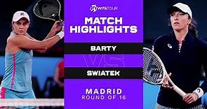 Ashleigh Barty vs. Iga Swiatek | 2021 Madrid Round of 16 | WTA Match Highlights