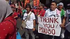 PRO AND ANTI-DUTERTE GROUPS FACE-OFF