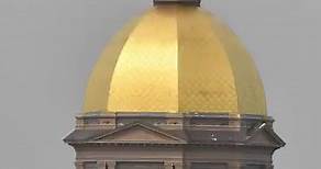 For the first time in nearly two decades, the famous dome atop the Main Building is being regilded. See the history of the Dome and the regilding progress at https://go.nd.edu/Regilding | University of Notre Dame