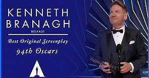 Kenneth Branagh Wins Best Original Screenplay for 'Belfast' | 94th Oscars