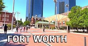 FORT WORTH 4K: DOWNTOWN FORT WORTH SUMMER WALKING TOUR - TEXAS