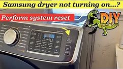 Dryer not powering on - DIY System Reset