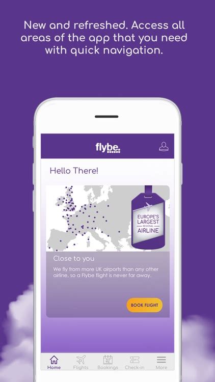 Flybe App interface