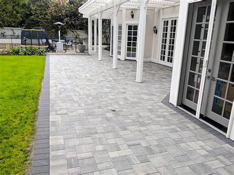 Gray Tan Charcoal Pavers Cleaning