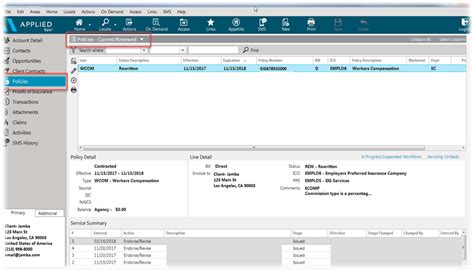 Applied Epic Interface