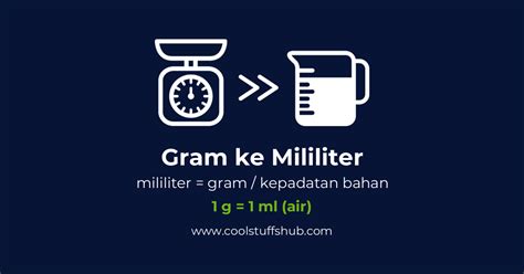 konversi gram ke mililiter tepung