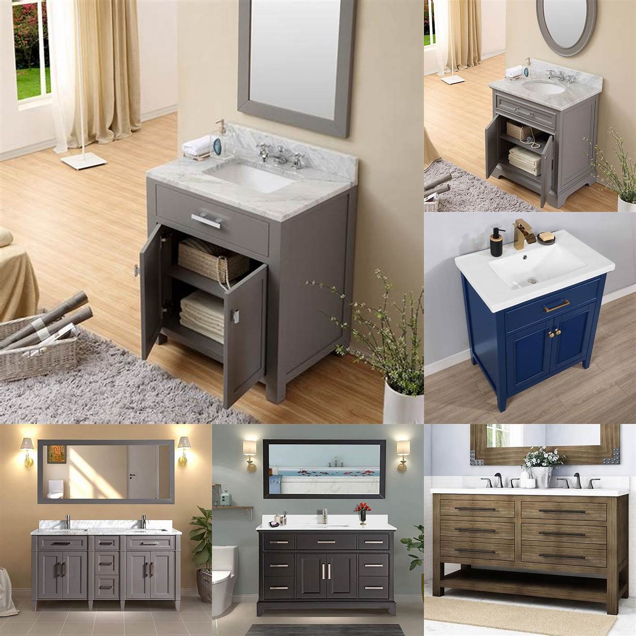 1 Affordable Prices Overstock offers some of the best prices on bathroom vanities making it an affordable option for those on a budget