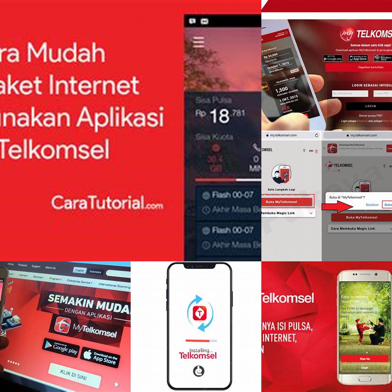 1 Buka aplikasi MyTelkomsel di smartphone Anda