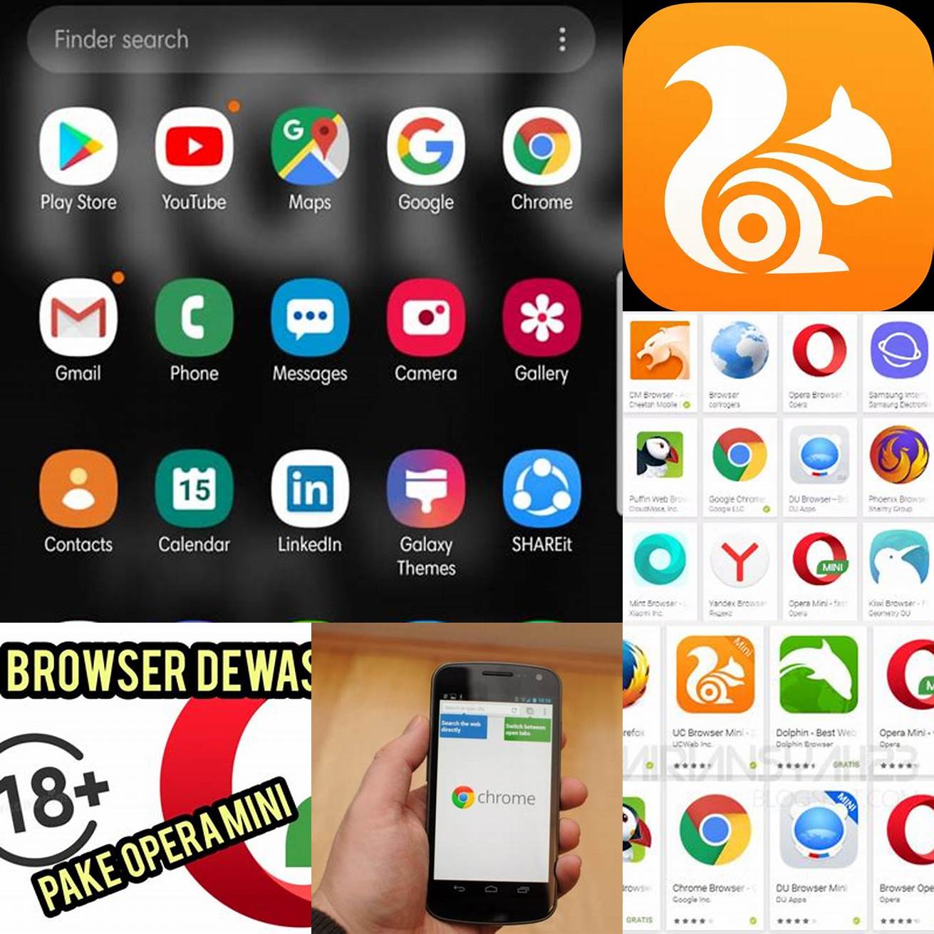 1 Buka browser di smartphone kalian