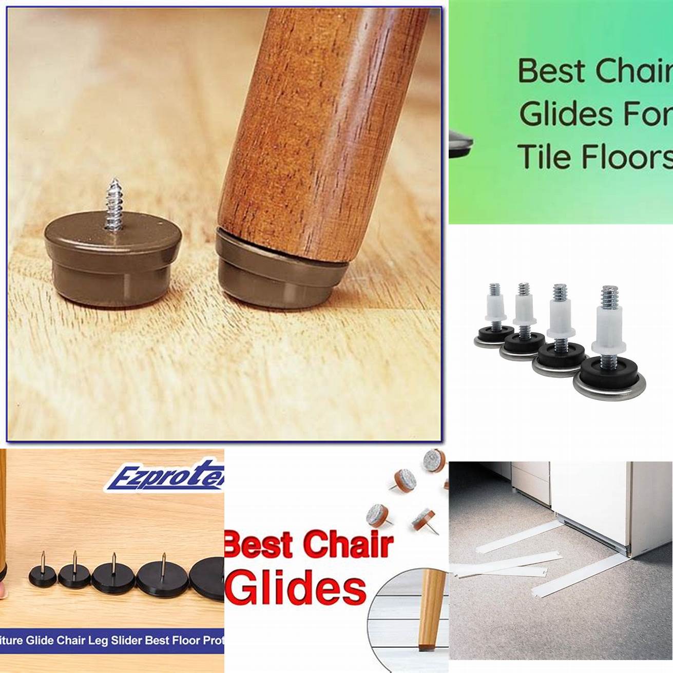 1 Choose the right type of glide for your floor type