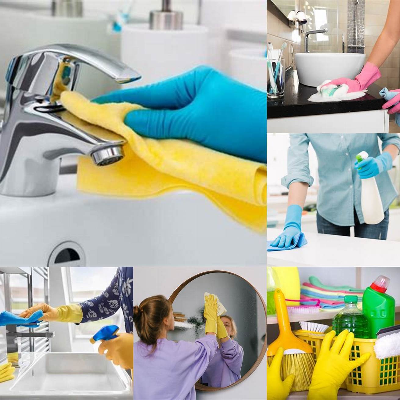 1 Clean Regularly Clean your vanity regularly to prevent buildup and stains