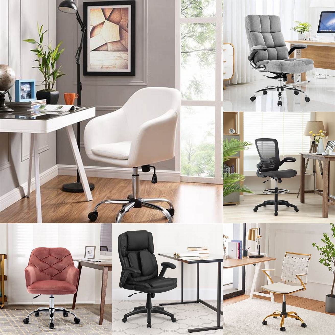 1 Comfortable and adjustable desks and chairs
