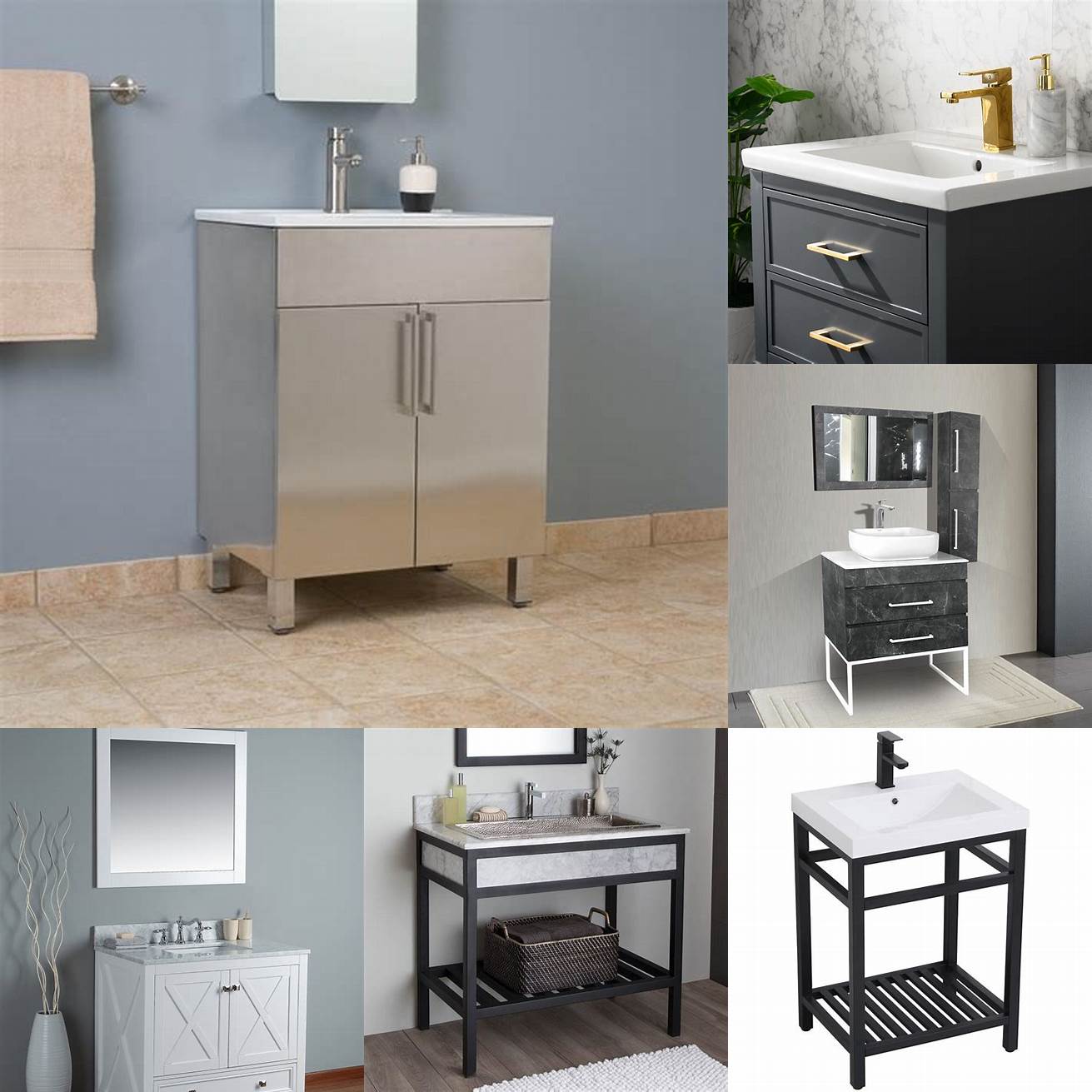 1 Durability Metal vanities are sturdy and resistant to water damage making them a long-lasting option for your bathroom