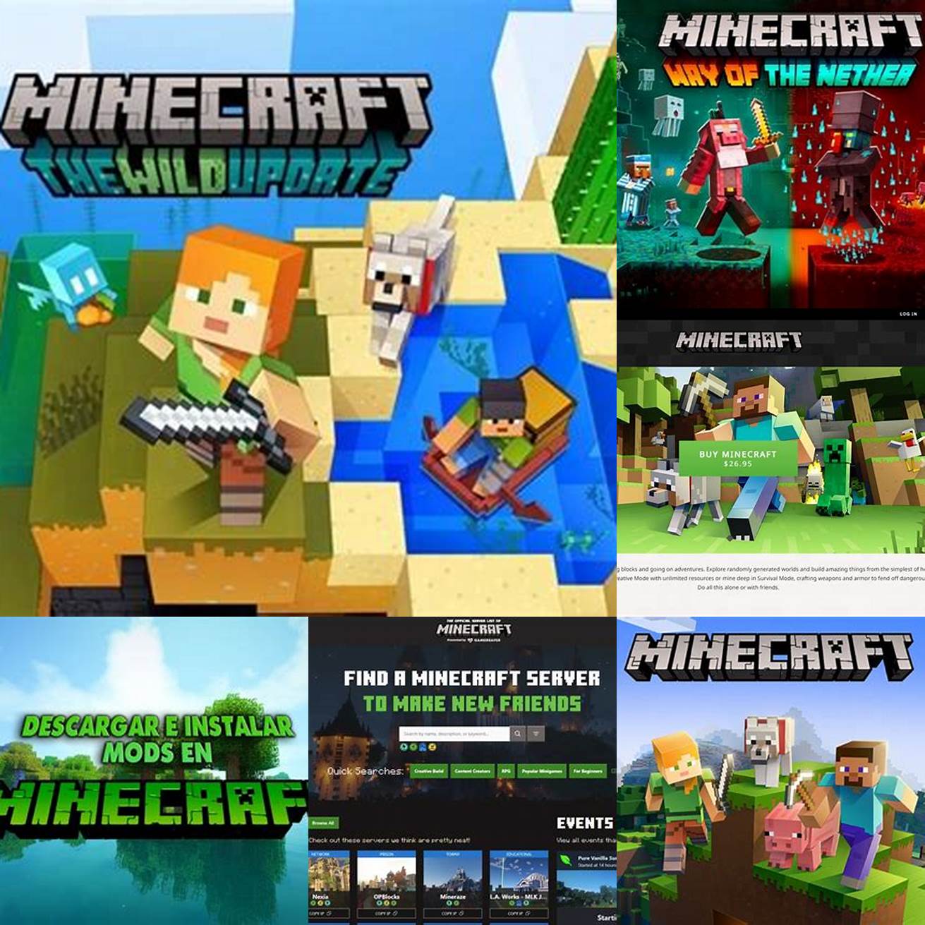 1 Kunjungi situs web resmi Minecraft untuk mengunduh mod apk