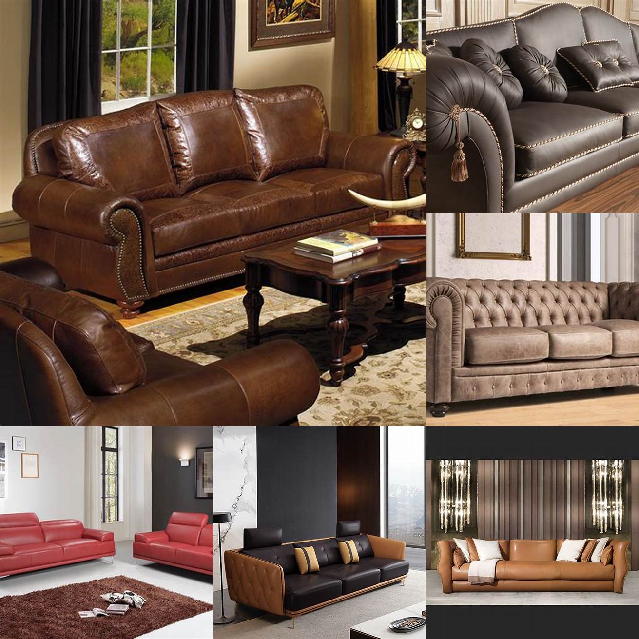 1 Luxurious leather sofa