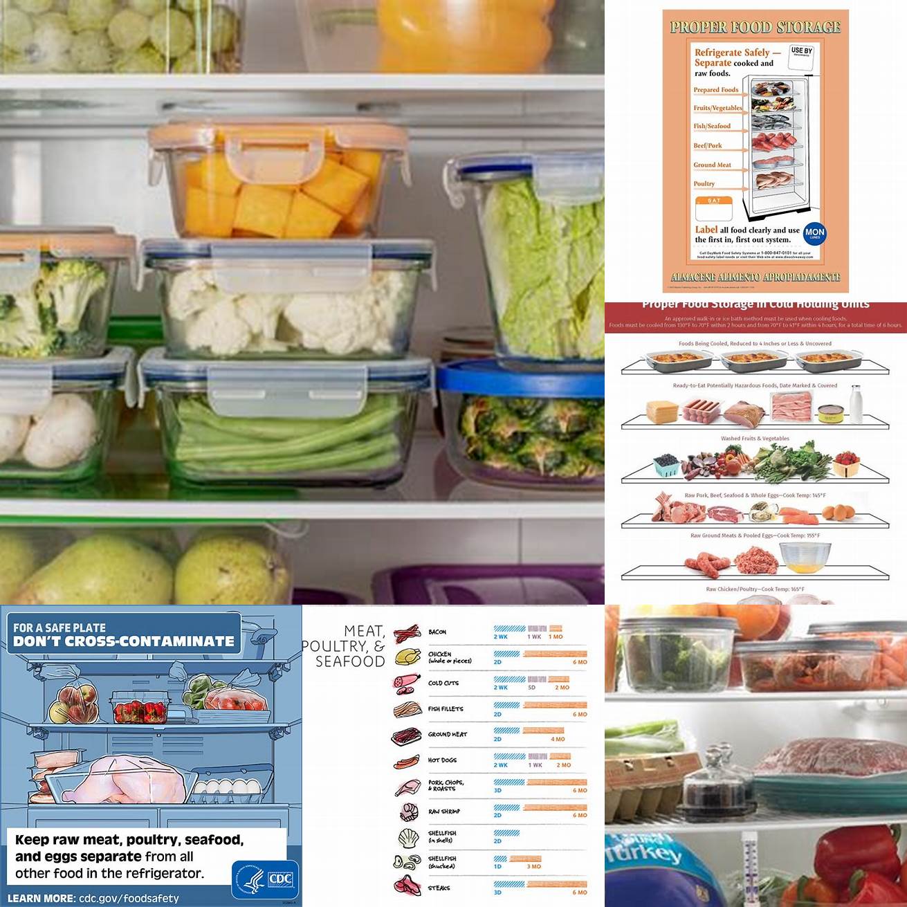 1 Proper food storage Store raw meats separately from other foods and use a first-in first-out system to ensure that older ingredients are used first