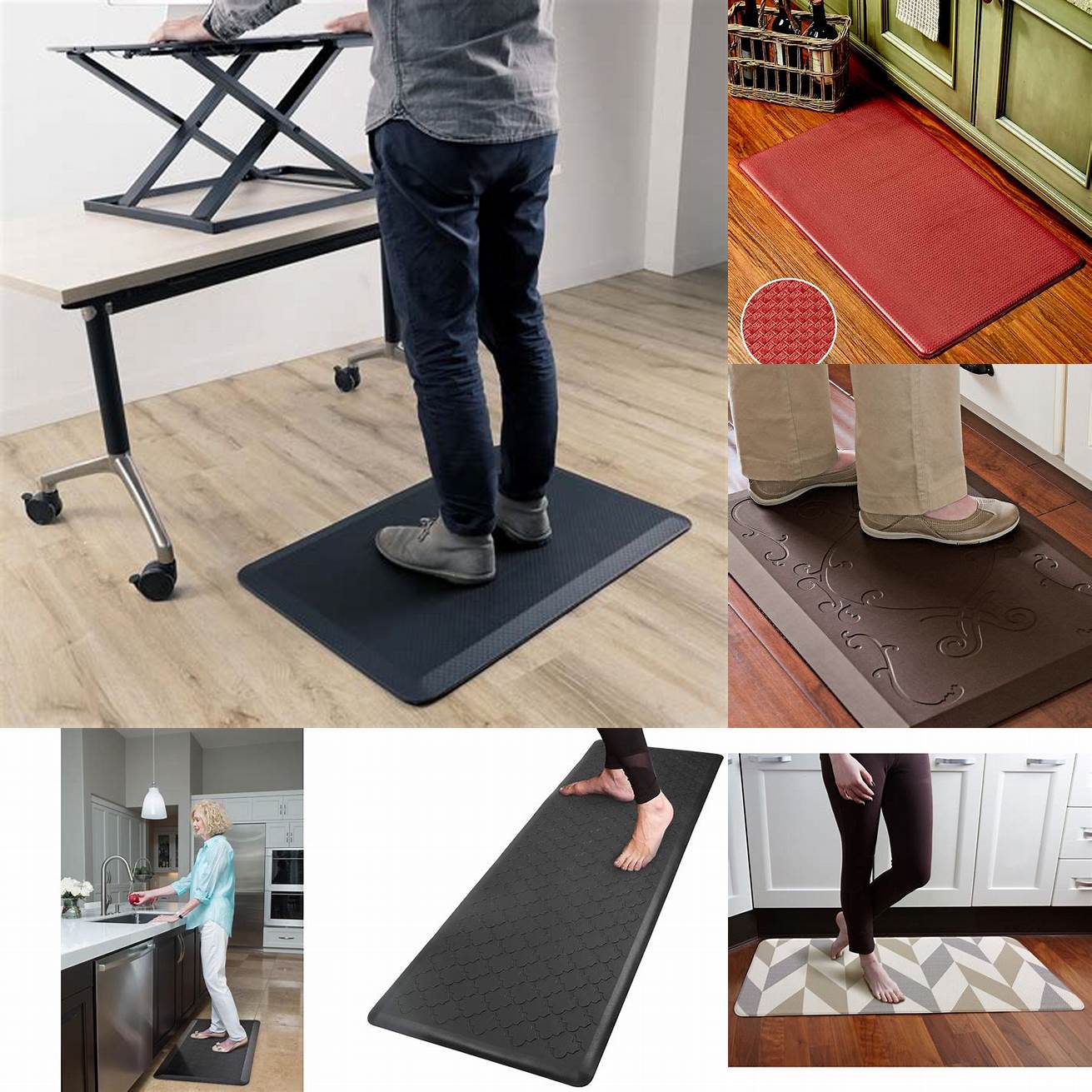 1 Provides Comfort Standing for long periods of time on a hard kitchen floor can be uncomfortable and can lead to foot and leg pain A kitchen mat provides cushioning and reduces the pressure on your feet and legs making it more comfortable to stand