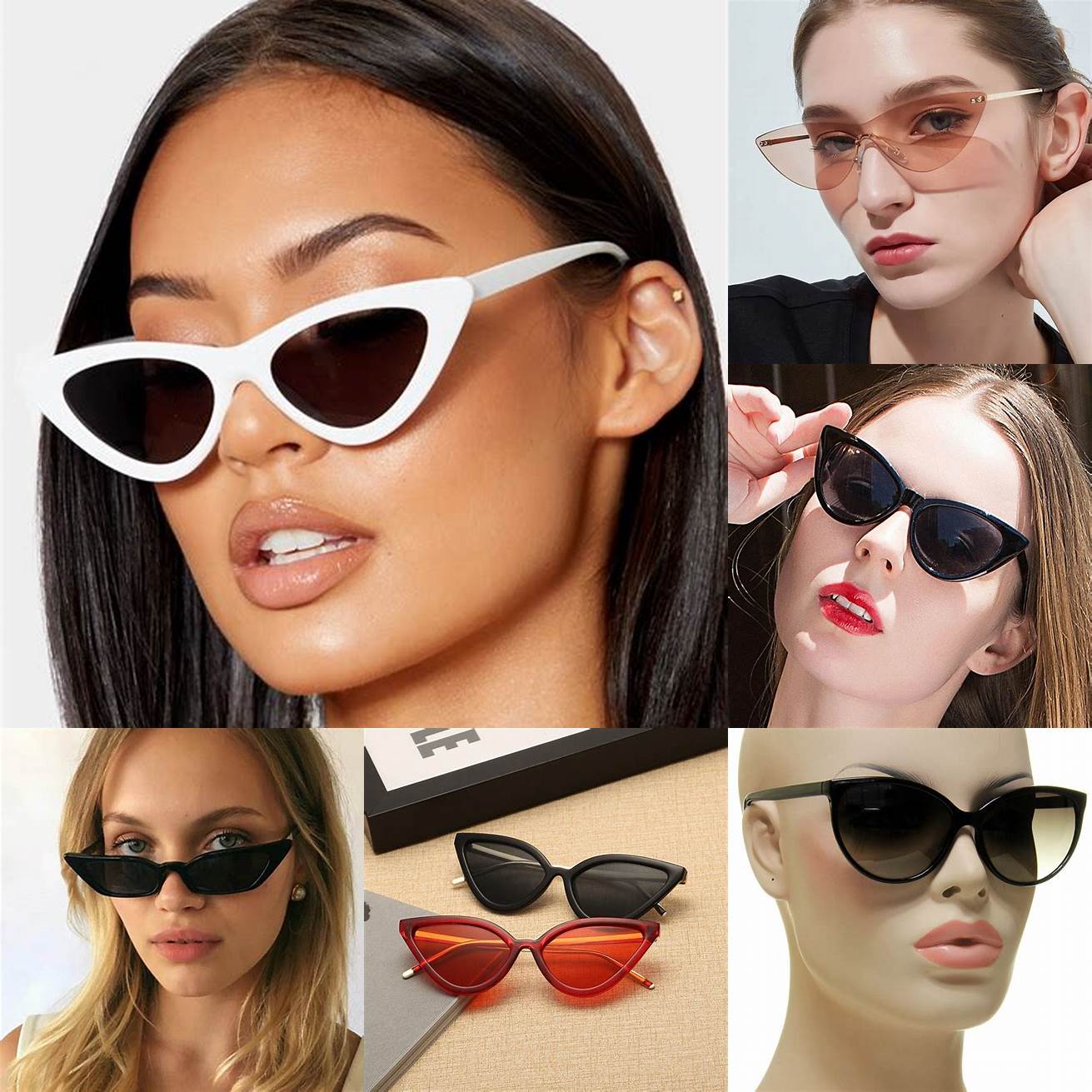 1 Retro Vintage Cat Eye Sunglasses for Women Designer
