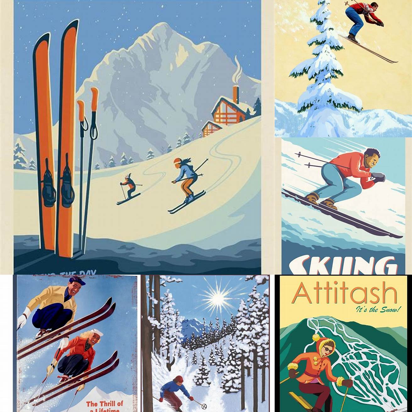 1 Vintage Ski Posters