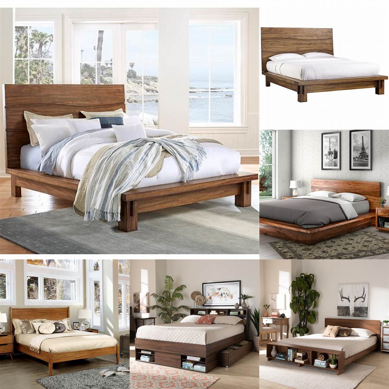 1 Wood Platform Bed
