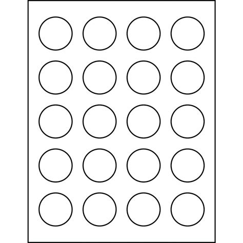 1 5 Circle Label Template