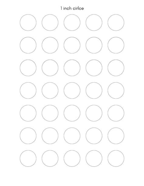 1 Inch Circle Template