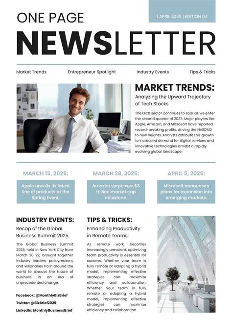 1 Page Newsletter Template