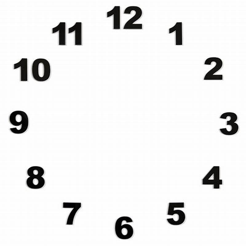 1 To 12 Numbers For Clock Printable