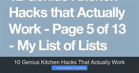 10 Genius Kitchen Hacks That Actually Work