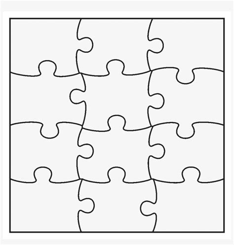 12 Puzzle Pieces Template