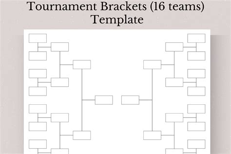 16 Team Tournament Bracket Template