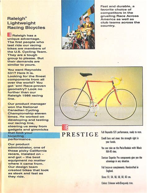 1986 Raleigh Catalog