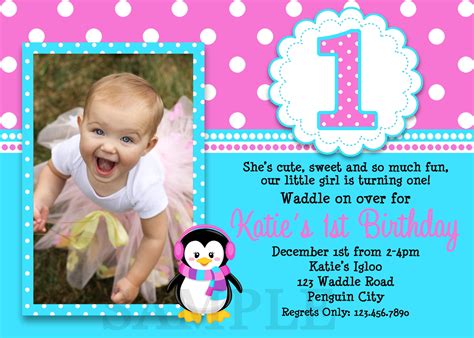 1st Birthday Invitation Template