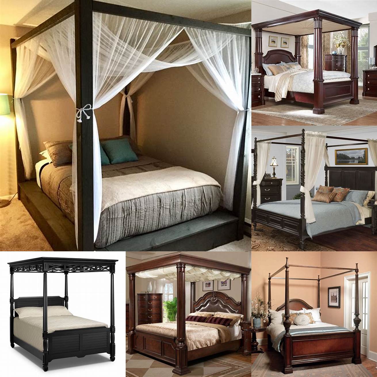 2 Canopy beds
