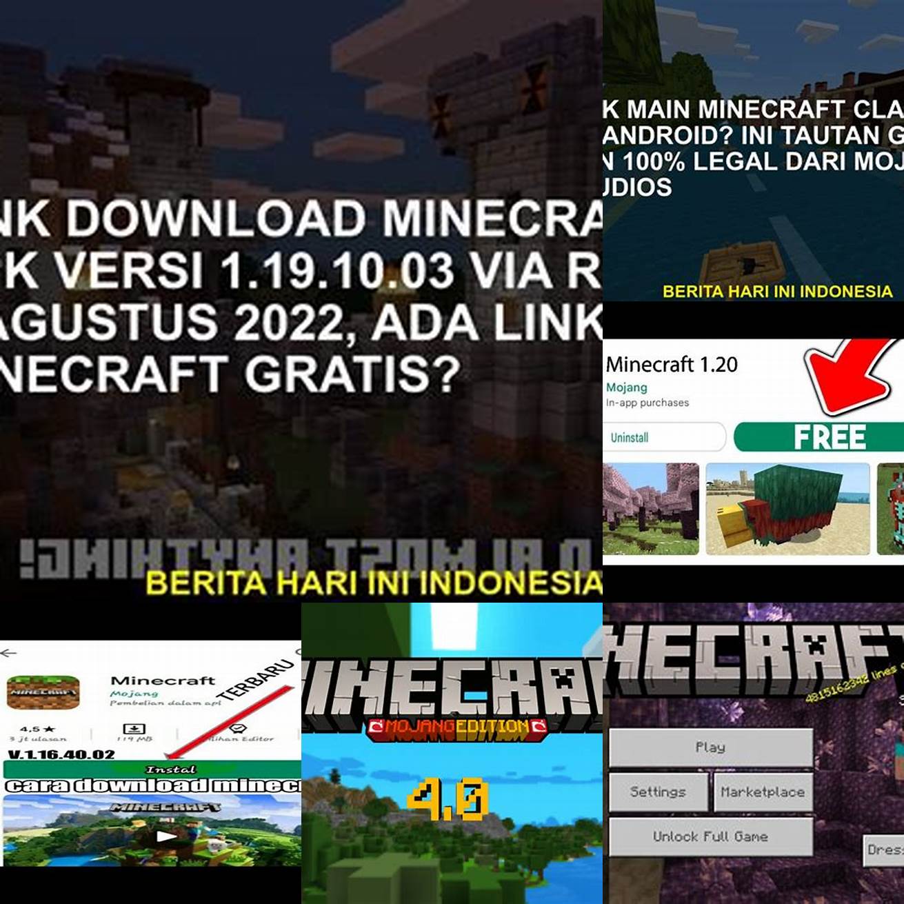 2 Cari tautan unduhan APK Minecraft Mojang