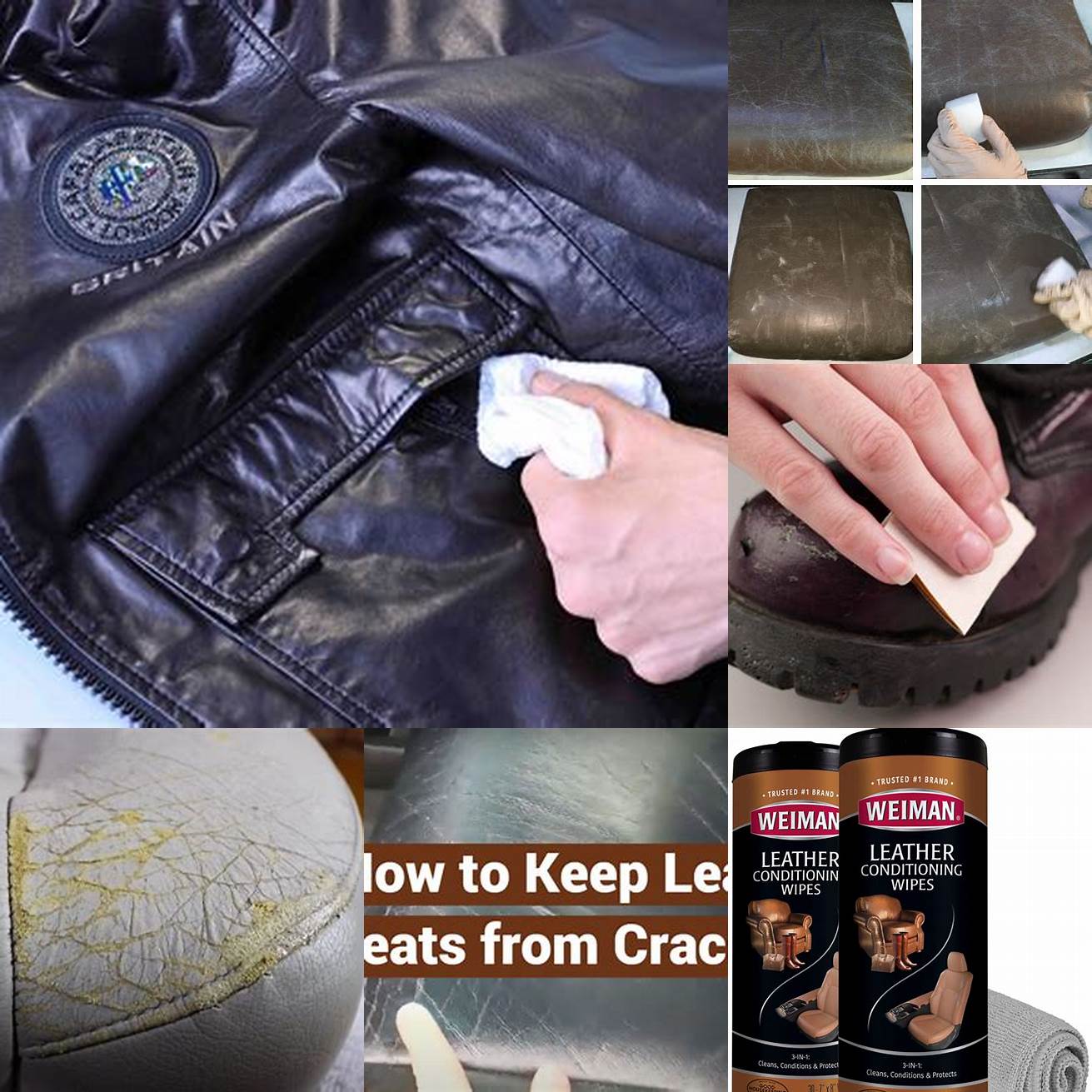 2 Condition the leather to prevent drying and cracking