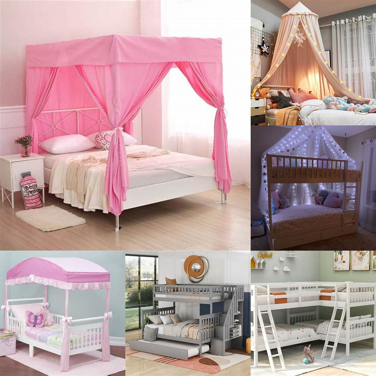 2 Full size kids bed with canopy