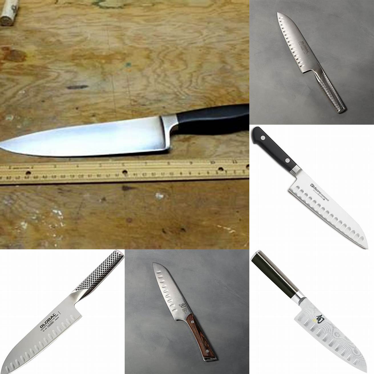2 Global G-48 7-inch Hollow Ground Santoku Knife