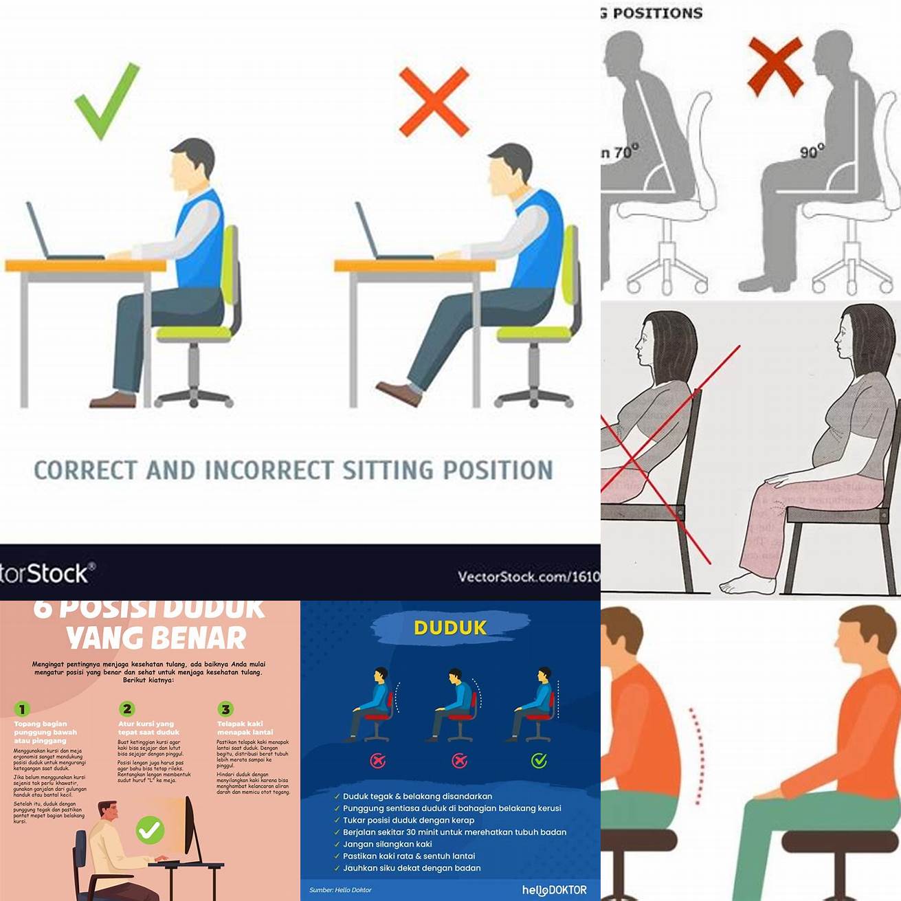 2 Hindari posisi duduk atau berdiri yang lama